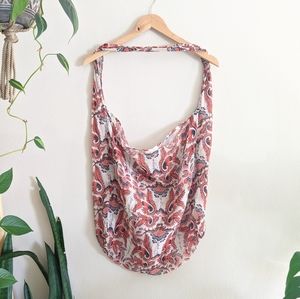 Free People | Linen Paisley Sling Tote